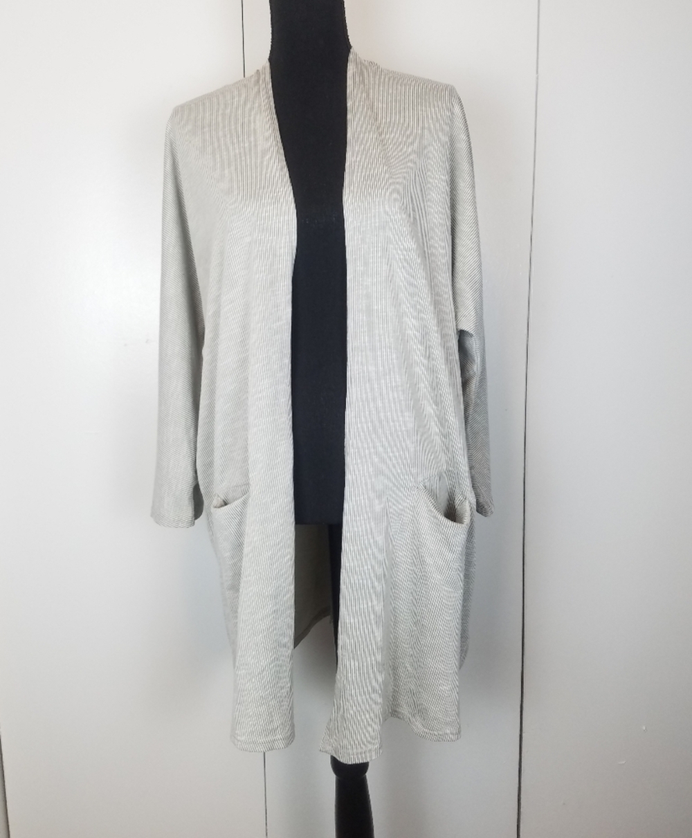 Donni ribbed open front cardigan